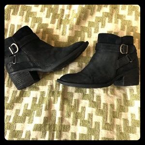 Born Black Booties with Rustic Silver Buckle